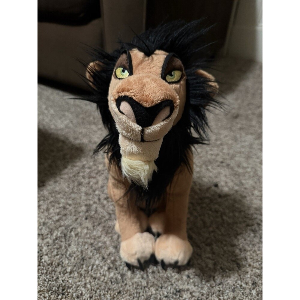 Disney Store Lion King Scar Plush 14” Stuffed Animal Villain Toy